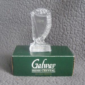 Galaway Irish Crystal Harp Paperweight